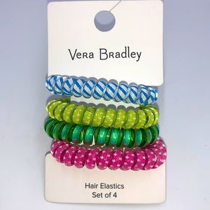 Vera Bradley Spiral Hair Elastics in Far Out Floral